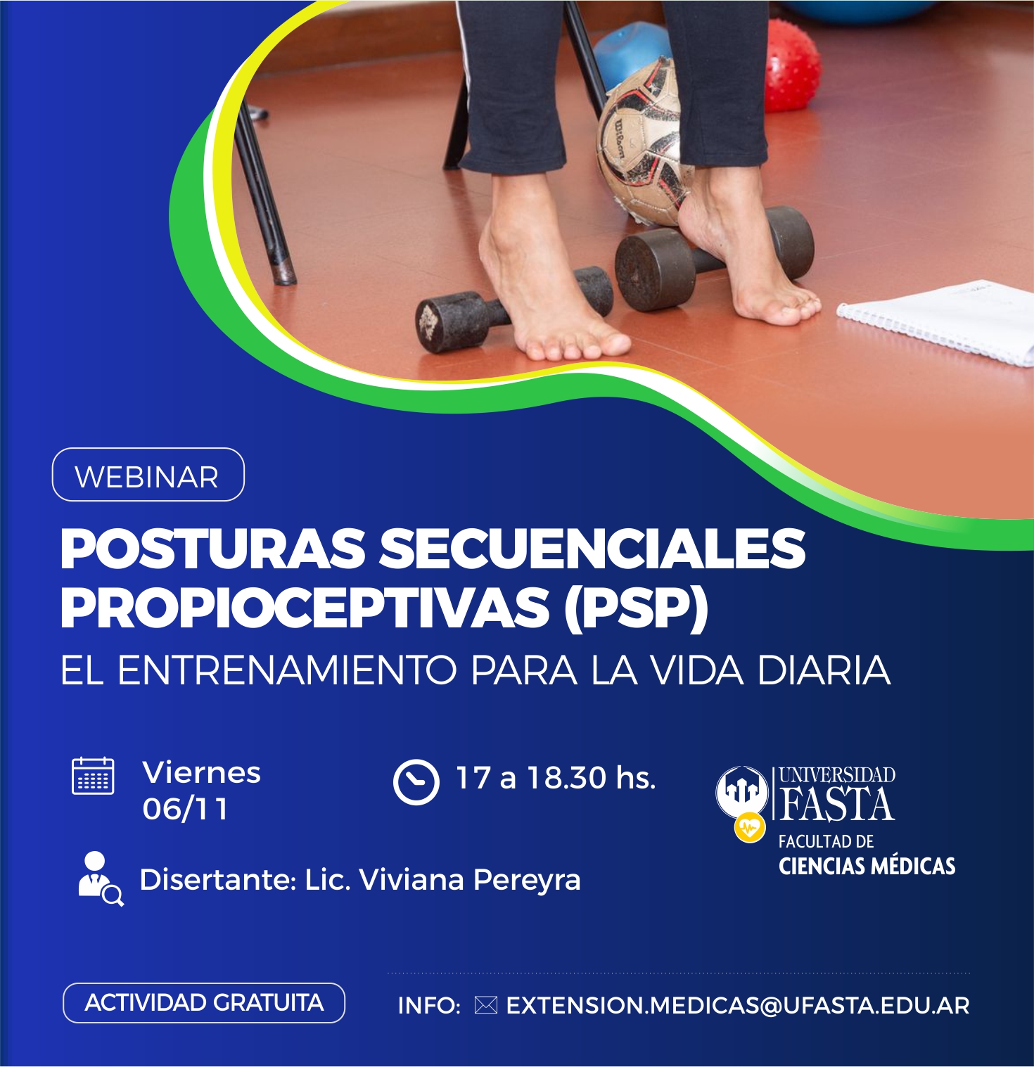 Webinar Gratuito - "Posturas Secuenciales Propioceptivas (PSP), entrenamiento para la vida diaria"