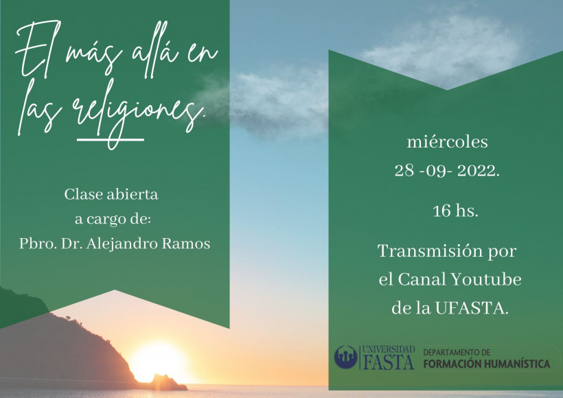 Charla Abierta "El mas alla en las Religiones" a cargo de Pbro. DR. Alejandro Ramos