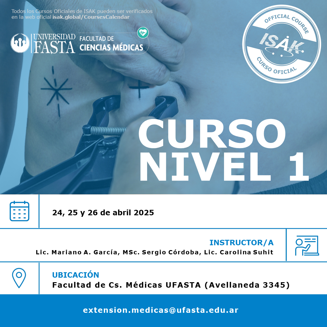 Certificación Internacional ISAK Nivel 1- Técnico Perfil Restringido