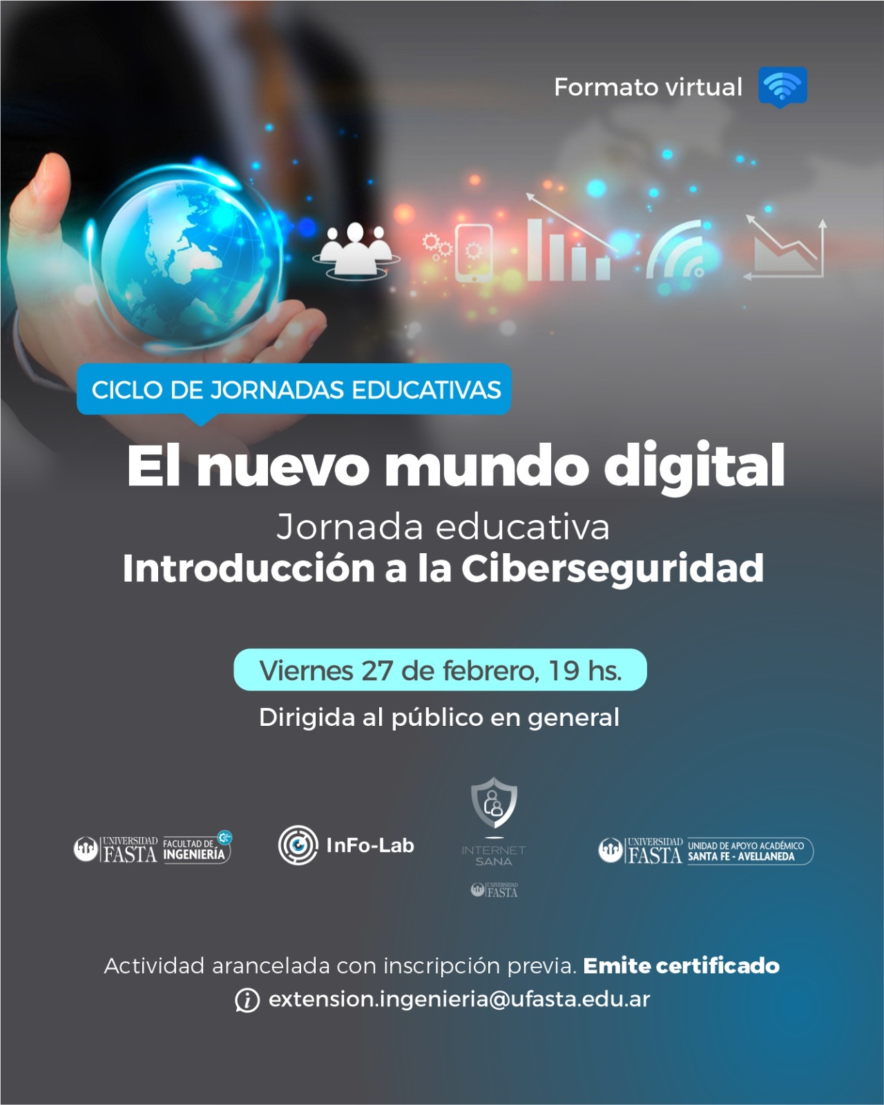 Ciclo de jornadas educativas “El nuevo mundo digital”: Introducción a la Ciberseguridad