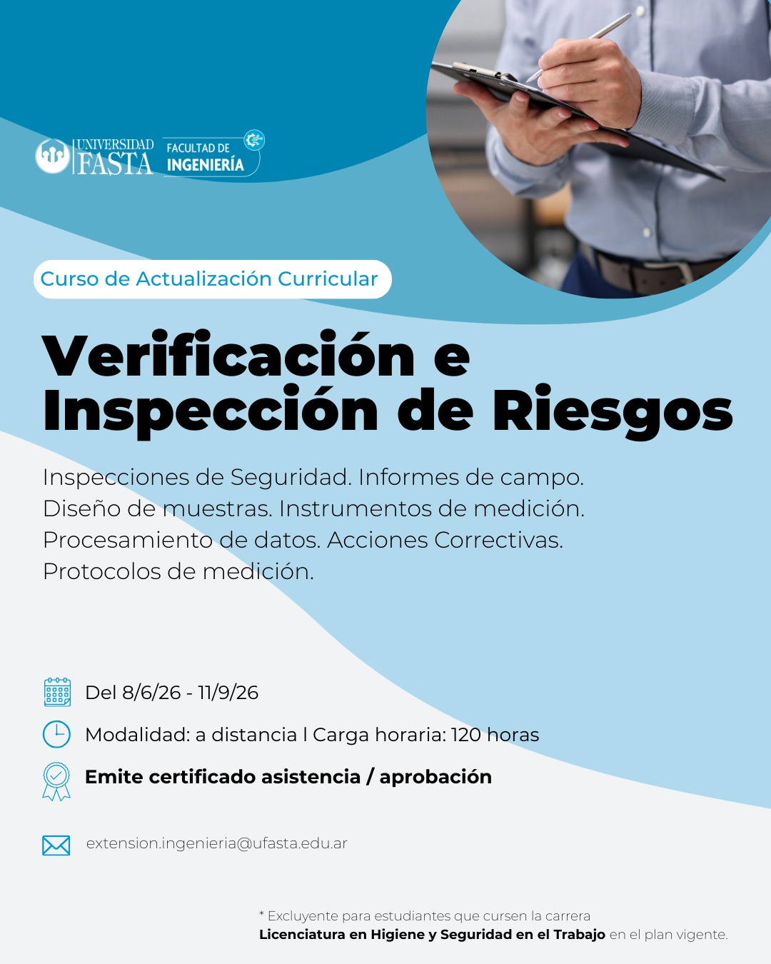 Curso de Actualización Curricular - Verificación e Inspección de Riesgos