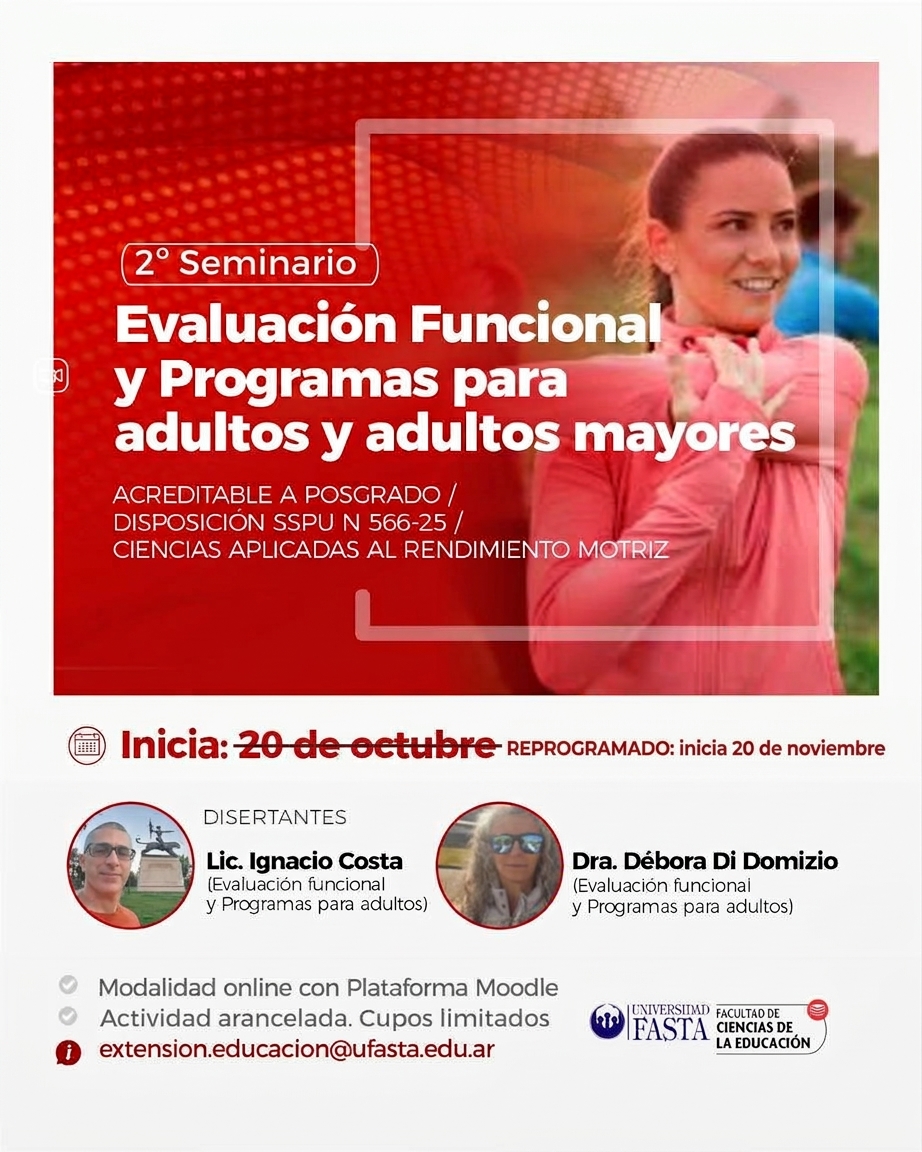 Seminario: Evaluación Funcional y Programas para Adultos y Adultos Mayores